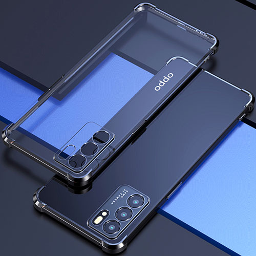 Ultra-thin Transparent TPU Soft Case Cover H02 for Oppo Reno6 Pro 5G India Black