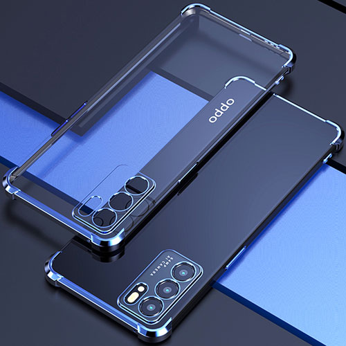 Ultra-thin Transparent TPU Soft Case Cover H02 for Oppo Reno6 Pro 5G India Blue