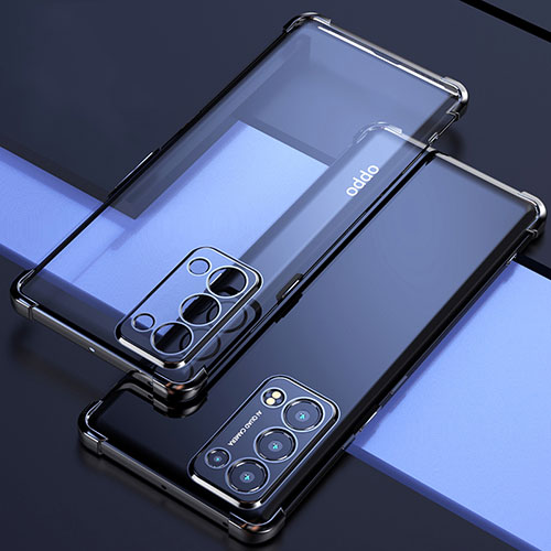Ultra-thin Transparent TPU Soft Case Cover H02 for Oppo Reno6 Pro+ Plus 5G Black