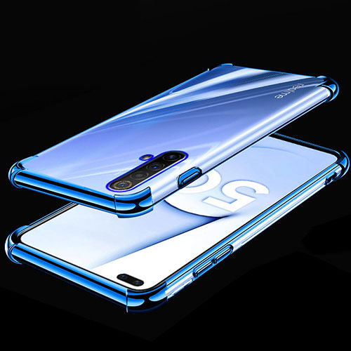 Ultra-thin Transparent TPU Soft Case Cover H02 for Realme X3 SuperZoom Blue