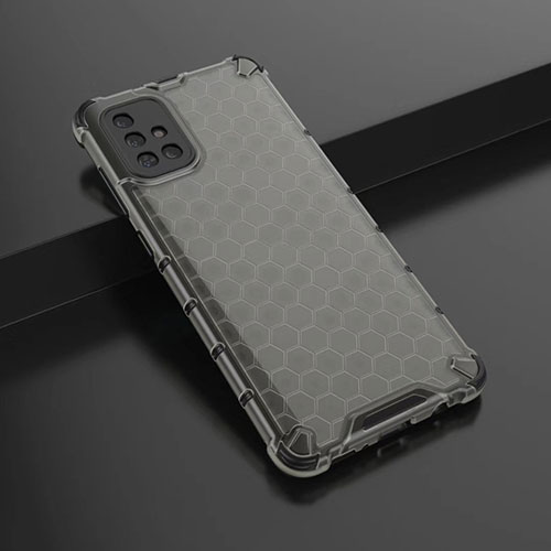 Ultra-thin Transparent TPU Soft Case Cover H02 for Samsung Galaxy A71 4G A715 Black