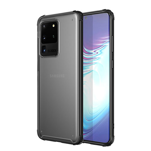 Ultra-thin Transparent TPU Soft Case Cover H02 for Samsung Galaxy S20 Ultra 5G Black