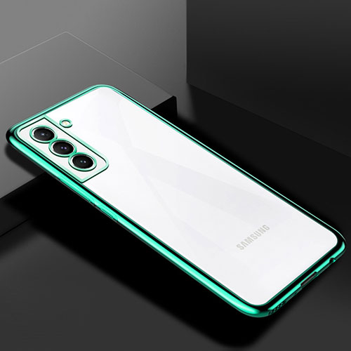 Ultra-thin Transparent TPU Soft Case Cover H02 for Samsung Galaxy S21 5G Green