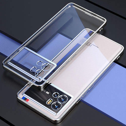 Ultra-thin Transparent TPU Soft Case Cover H02 for Vivo iQOO 9 Pro 5G Silver