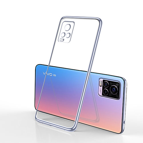 Ultra-thin Transparent TPU Soft Case Cover H02 for Vivo V20 Pro 5G Clove Purple