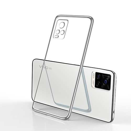 Ultra-thin Transparent TPU Soft Case Cover H02 for Vivo V20 Pro 5G Silver