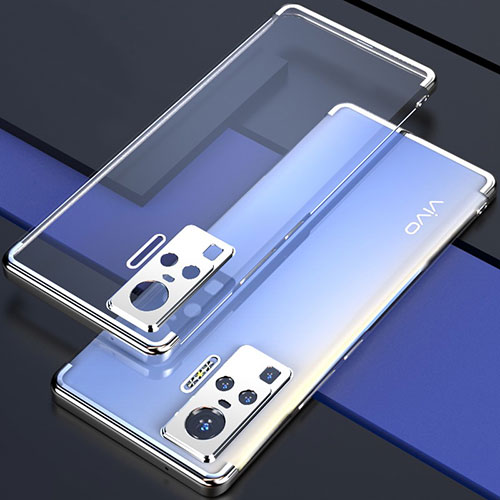 Ultra-thin Transparent TPU Soft Case Cover H02 for Vivo X51 5G Silver