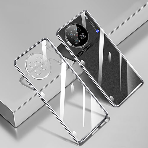 Ultra-thin Transparent TPU Soft Case Cover H02 for Vivo X90 5G Silver