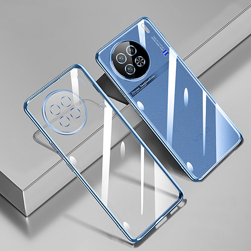 Ultra-thin Transparent TPU Soft Case Cover H02 for Vivo X90 Pro 5G Blue