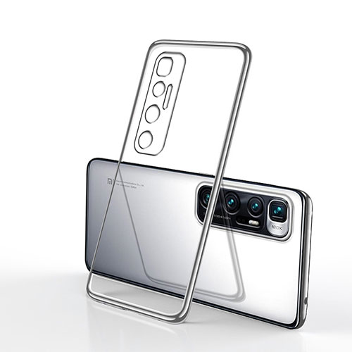 Ultra-thin Transparent TPU Soft Case Cover H02 for Xiaomi Mi 10 Ultra Silver