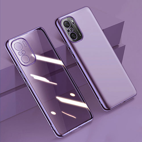 Ultra-thin Transparent TPU Soft Case Cover H02 for Xiaomi Mi 11X Pro 5G Purple