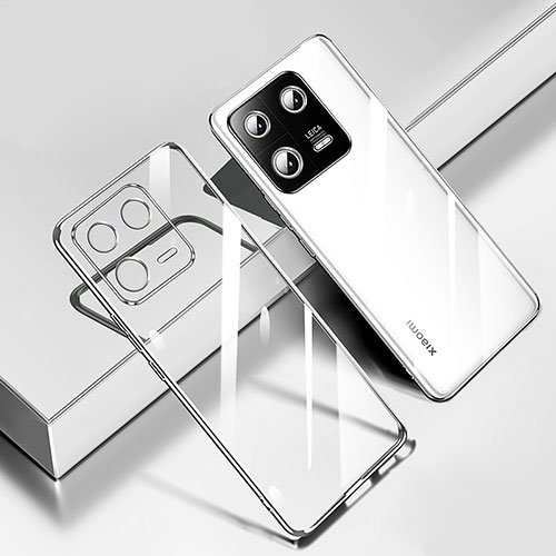 Ultra-thin Transparent TPU Soft Case Cover H02 for Xiaomi Mi 13 5G Silver