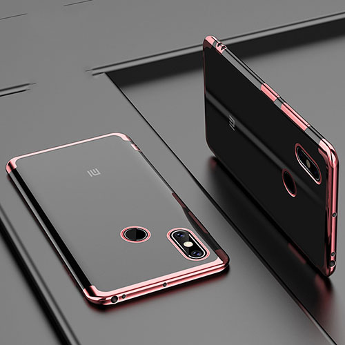 Ultra-thin Transparent TPU Soft Case Cover H02 for Xiaomi Mi Max 3 Rose Gold