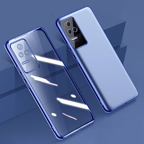 Ultra-thin Transparent TPU Soft Case Cover H02 for Xiaomi Poco F4 5G Blue