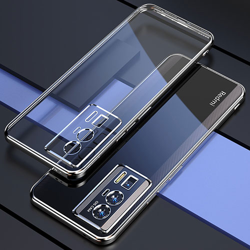 Ultra-thin Transparent TPU Soft Case Cover H02 for Xiaomi Poco F5 Pro 5G Silver