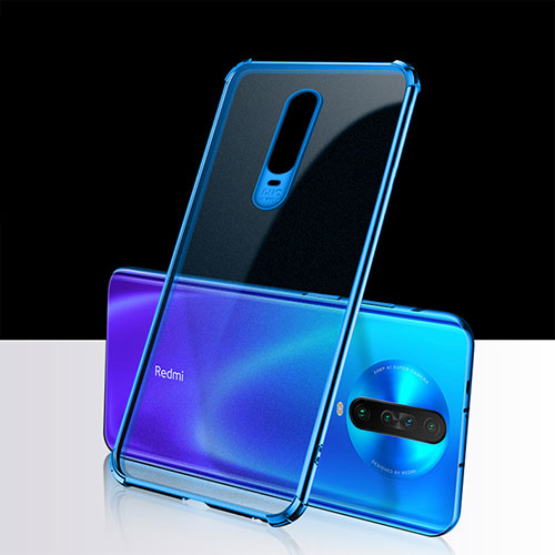 Ultra-thin Transparent TPU Soft Case Cover H02 for Xiaomi Poco X2 Blue
