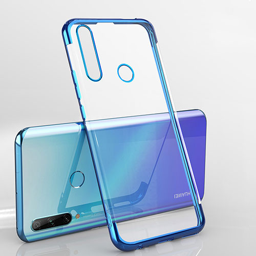 Ultra-thin Transparent TPU Soft Case Cover H03 for Huawei Enjoy 10 Plus Blue