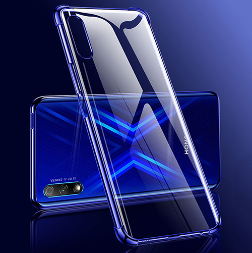 Ultra-thin Transparent TPU Soft Case Cover H03 for Huawei Honor 9X Blue