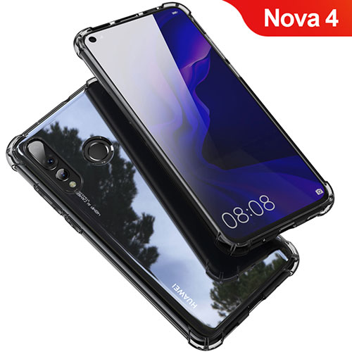 Ultra-thin Transparent TPU Soft Case Cover H03 for Huawei Nova 4 Gray