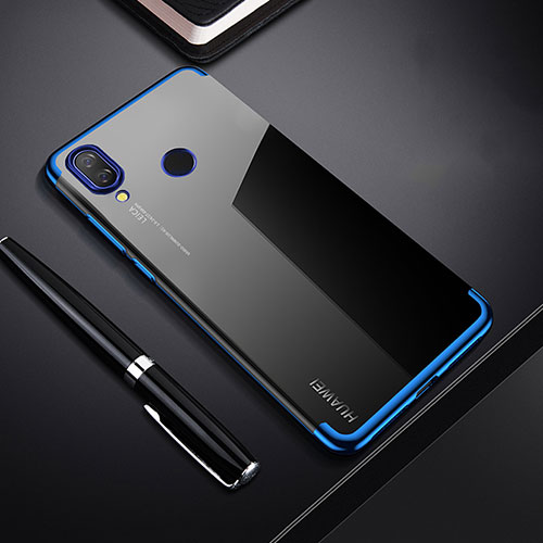 Ultra-thin Transparent TPU Soft Case Cover H03 for Huawei P Smart+ Plus Blue