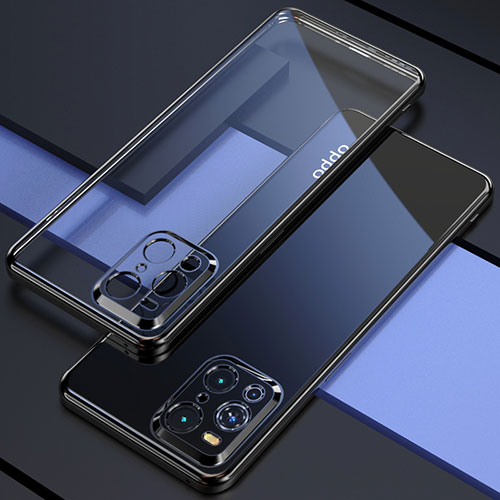 Ultra-thin Transparent TPU Soft Case Cover H03 for Oppo Find X3 5G Black