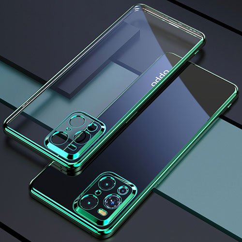 Ultra-thin Transparent TPU Soft Case Cover H03 for Oppo Find X3 Pro 5G Green