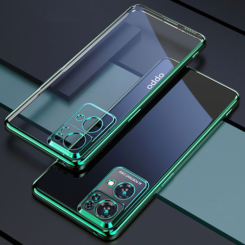 Ultra-thin Transparent TPU Soft Case Cover H03 for Oppo Reno7 Pro 5G Green