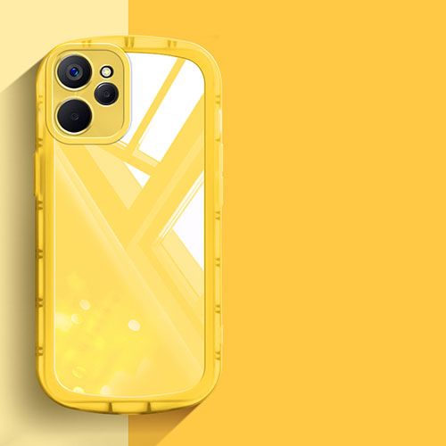 Ultra-thin Transparent TPU Soft Case Cover H03 for Realme 10 5G Yellow