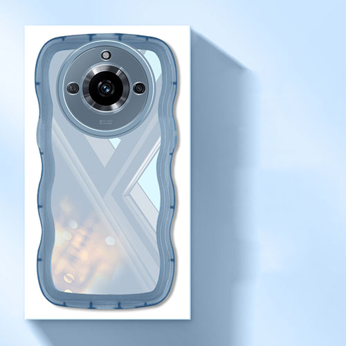 Ultra-thin Transparent TPU Soft Case Cover H03 for Realme 11 Pro+ Plus 5G Blue