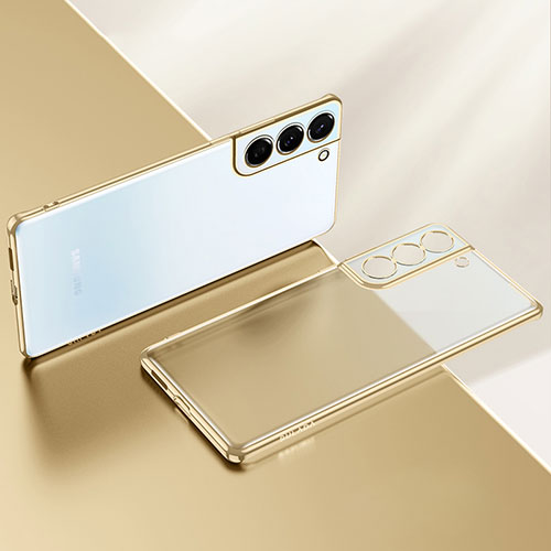 Ultra-thin Transparent TPU Soft Case Cover H03 for Samsung Galaxy S21 Plus 5G Gold