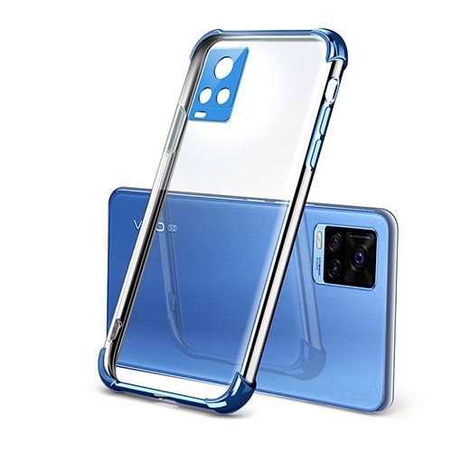 Ultra-thin Transparent TPU Soft Case Cover H03 for Vivo V20 Pro 5G Blue