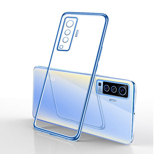 Ultra-thin Transparent TPU Soft Case Cover H03 for Vivo X50 5G Sky Blue