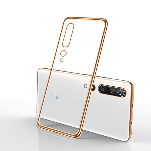 Ultra-thin Transparent TPU Soft Case Cover H03 for Xiaomi Mi 10 Pro Gold