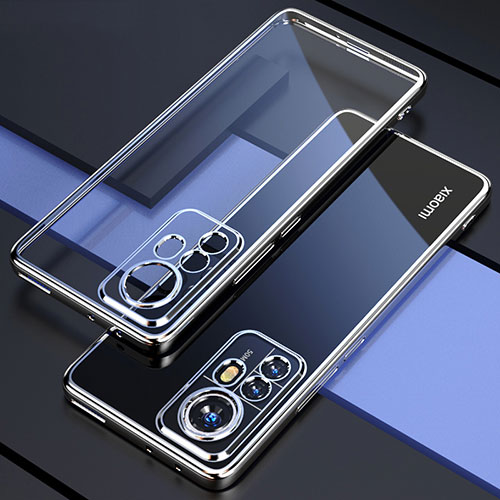 Ultra-thin Transparent TPU Soft Case Cover H03 for Xiaomi Mi 12 5G Silver