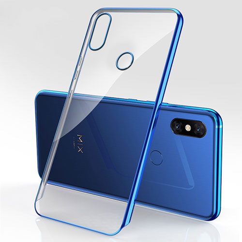 Ultra-thin Transparent TPU Soft Case Cover H03 for Xiaomi Mi Mix 3 Blue