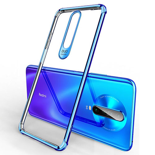 Ultra-thin Transparent TPU Soft Case Cover H03 for Xiaomi Redmi K30 5G Blue