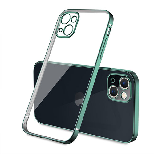 Ultra-thin Transparent TPU Soft Case Cover H04 for Apple iPhone 14 Green
