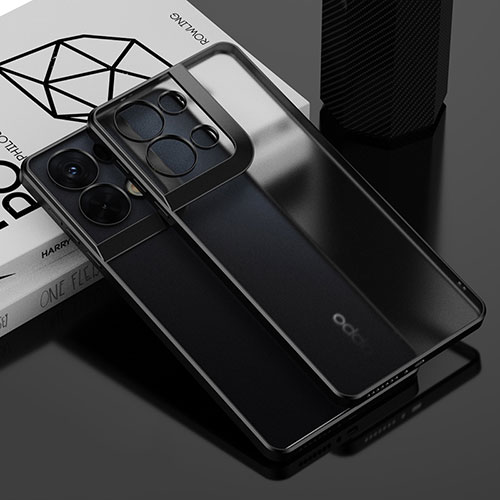Ultra-thin Transparent TPU Soft Case Cover H04 for Oppo Reno8 5G Black