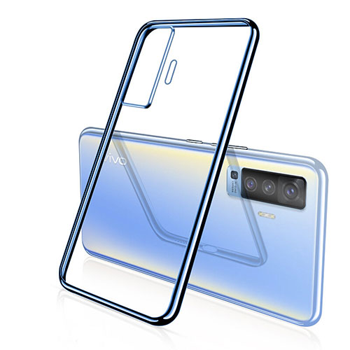 Ultra-thin Transparent TPU Soft Case Cover H04 for Vivo X50 5G Blue