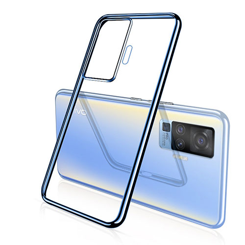 Ultra-thin Transparent TPU Soft Case Cover H04 for Vivo X50 Pro 5G Blue