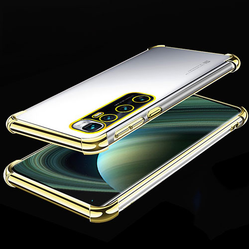 Ultra-thin Transparent TPU Soft Case Cover H04 for Xiaomi Mi 10 Ultra Gold