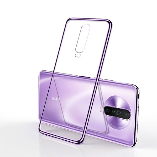 Ultra-thin Transparent TPU Soft Case Cover H04 for Xiaomi Poco X2 Purple