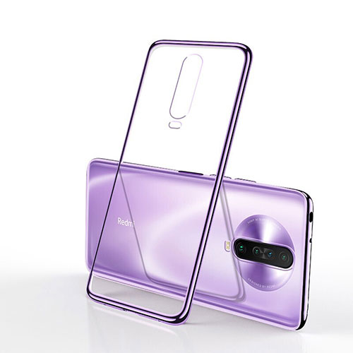 Ultra-thin Transparent TPU Soft Case Cover H04 for Xiaomi Redmi K30 5G Purple