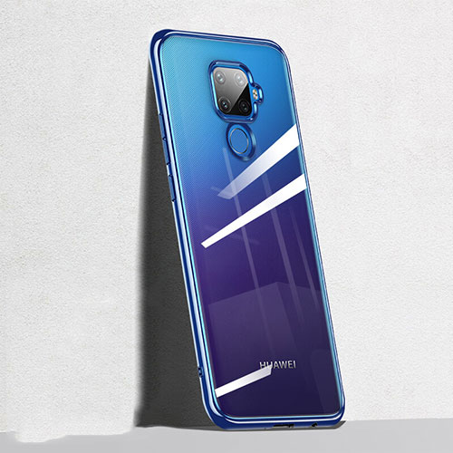 Ultra-thin Transparent TPU Soft Case Cover H05 for Huawei Mate 30 Lite Blue