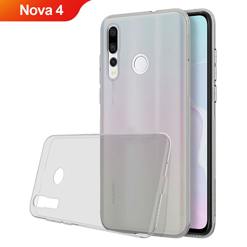 Ultra-thin Transparent TPU Soft Case Cover H05 for Huawei Nova 4 Gray