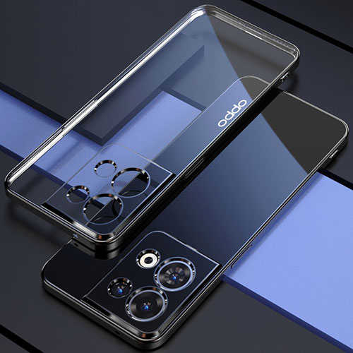 Ultra-thin Transparent TPU Soft Case Cover H05 for Oppo Reno9 5G Black