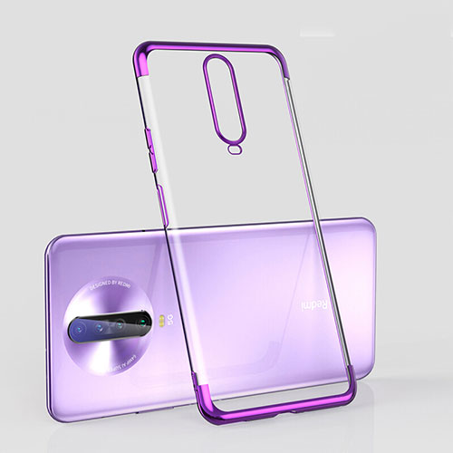 Ultra-thin Transparent TPU Soft Case Cover H05 for Xiaomi Poco X2 Purple