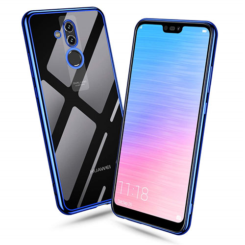 Ultra-thin Transparent TPU Soft Case Cover H06 for Huawei Mate 20 Lite Blue