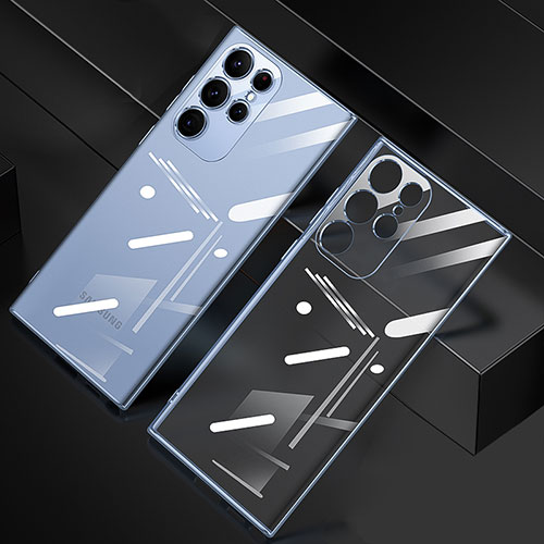 Ultra-thin Transparent TPU Soft Case Cover H06 for Samsung Galaxy S22 Ultra 5G Blue