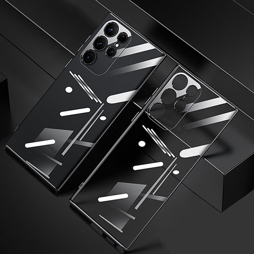 Ultra-thin Transparent TPU Soft Case Cover H06 for Samsung Galaxy S23 Ultra 5G Black